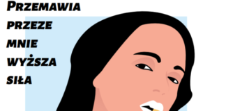 Grafika z kobietą z papierosem w ustach
