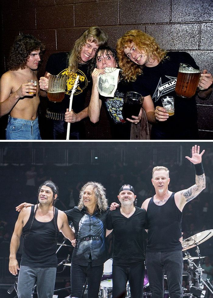Metallica młodzi oraz u szczytu kariery
