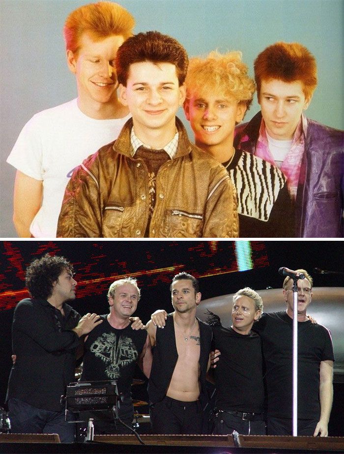 Depeche Mode młodzi oraz u szczytu sławy