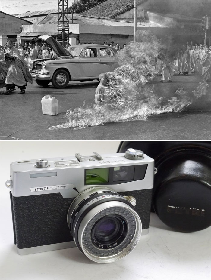 Burning Monk By Malcolm Browne 1963 Petri 20 najbardziej rozpoznawalnych w historii zdjęć i aparaty, którymi zostały zrobione