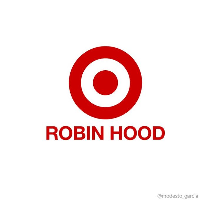 Robin Hood Target Artysta przerobił logotypy popularnych marek na filmy Disneya
