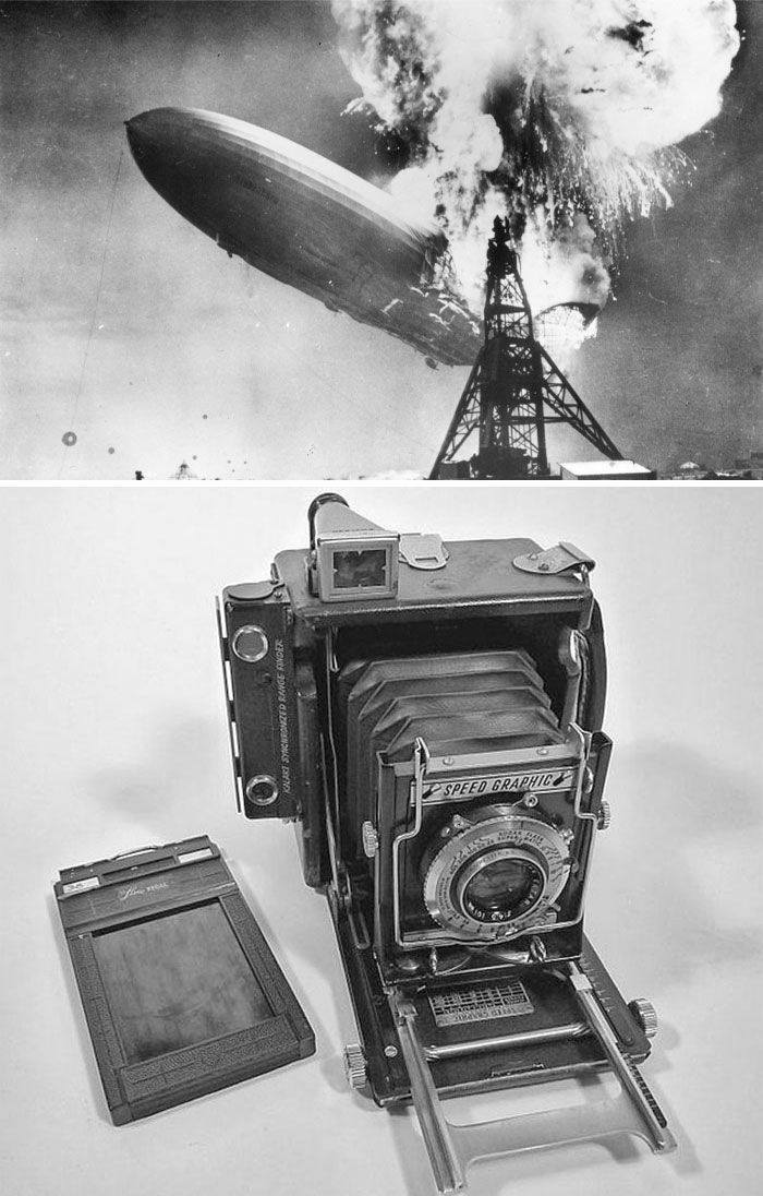 The Hindenburg Disaster By Sam Shere 1937 Speed Graphic 20 najbardziej rozpoznawalnych w historii zdjęć i aparaty, którymi zostały zrobione