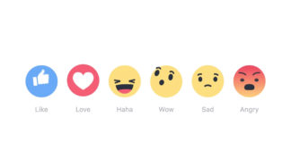 Reakcje na Facebooku