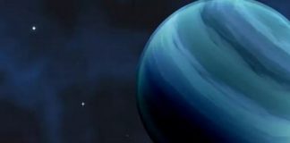 Wizualizacja przedstawiająca nową planetę