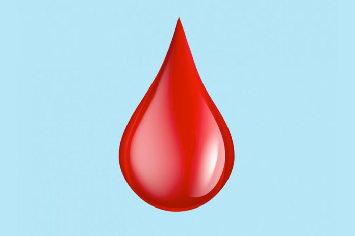 Emoji przedsdtawiające kroplę krwi