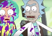 Dwie postaci z animowanego serialu Rick i Morty