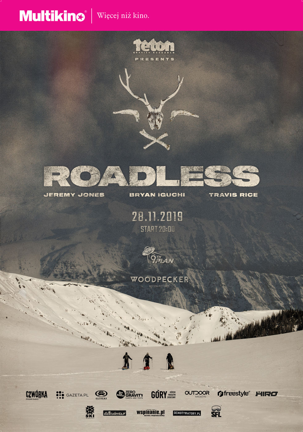 roadless plakat digital Film „Roadless”, czyli zapis 10-dniowej wyprawy legendarnego snowboardowego trio do jednego z najbardziej dzikich miejsc