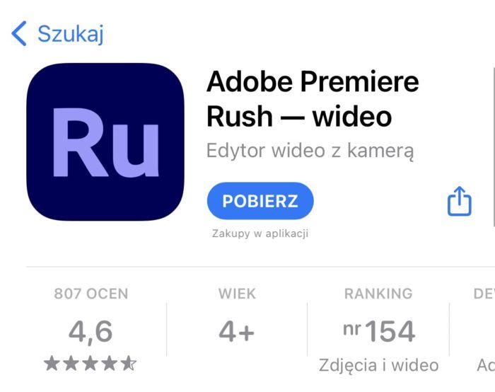 Adobe Rush app