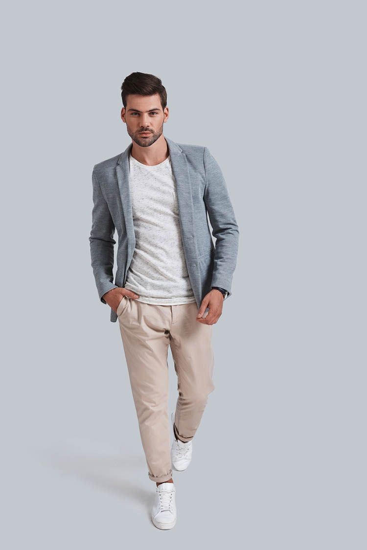 chinosy meskie Eleganckie spodnie męskie - alternatywa dla garnituru