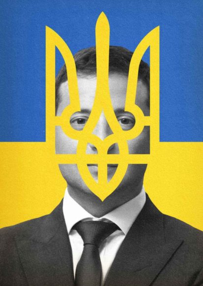 Plakat Dominik Przerwa UKRAINEMAN Prezydent-Wołodymyr-Zełenski-Magazyn-HIRO