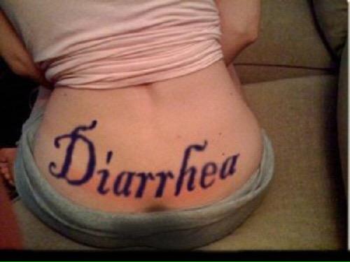 diarrhea tattoo
