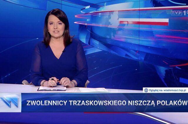 Zwolennicy Trzaskowskiego niszą Polaków, pasek telewizyjny
